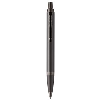 Stylo bille Parker IM Monochrome, Gris acier, encre bleue, Coffret cadeau