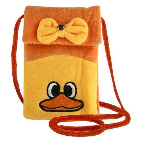 Pochette Bandoulière pour Smartphone en Tissu Design Canard Avizar Jaune
