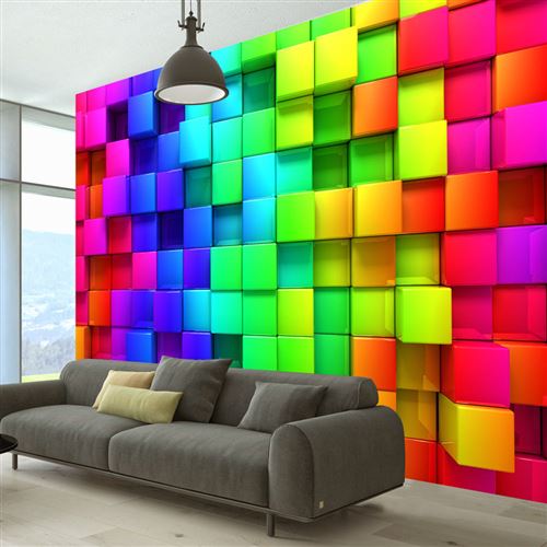Papier peint - Cubes colorés 400x280 -