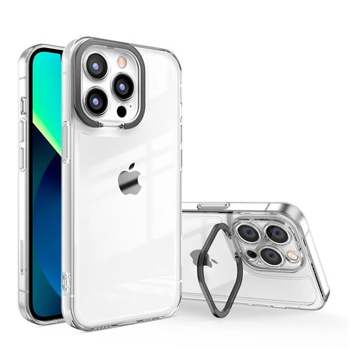 Coque pour iPhone 13 FONGWAN avec support de bague invisible - noir