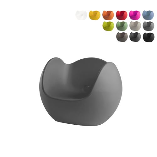 Chaise Fauteuil à Bascule Design Moderne Pour Bar Jardin Intérieur Extérieur Slide Blos Couleur: Gris