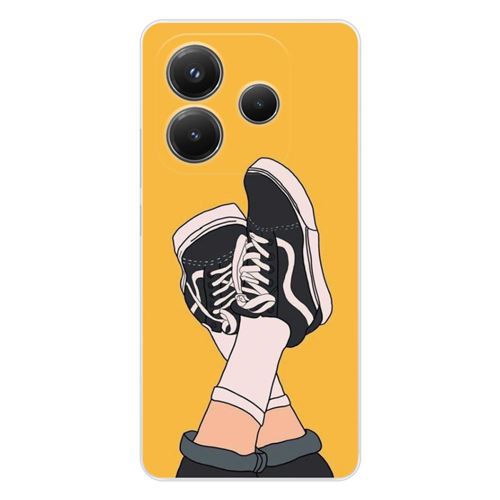 Coque en silicone imprimée compatible Xiaomi Redmi Note 14 5G Sneakers