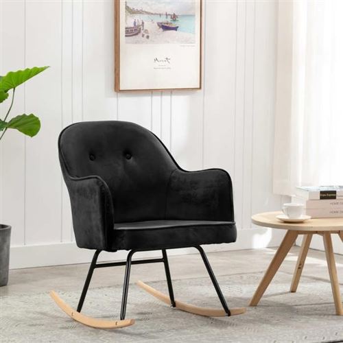 Non Communiqué Noir Chaise Vidaxl H. 84 Cm Non Pliable En Bois Interieur