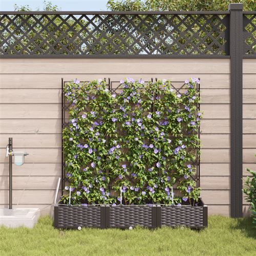 Vidaxl Marron Jardinières Avec Système D'irrigation 3 Pcs - Image 3