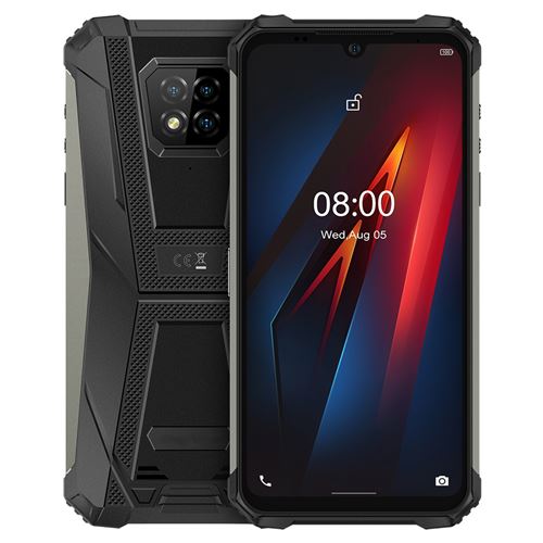 Smartphone Antichoc Android 10 Portable 6.1 pouces Octa Core 4Go + 64Go IP68 Noir +SD 8Go +SD 128Go - YONIS