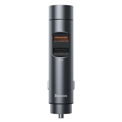 Accessoire de téléphone de voiture Bluetooth de voiture BASEUS 312A mains libres sans fil double chargeur USB MP3 noir