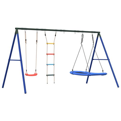 Jeu d'extérieur de balançoire vidaXL échelle et balançoire nid, balançoire pour enfants