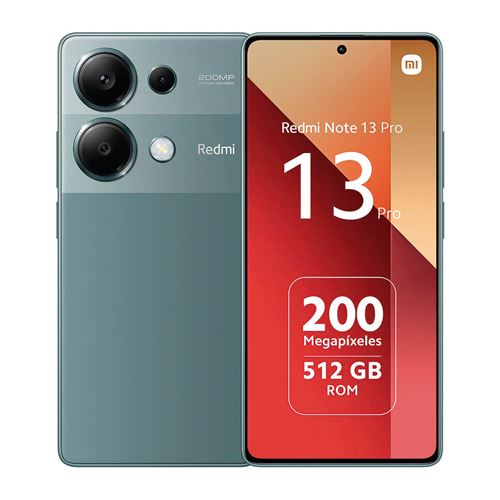 Xiaomi Redmi Note 13 Pro - 4G smartphone - double SIM - RAM 12 Go / Mémoire interne 512 Go - microSD slot - écran OEL - 6.67"" - 2400 x 1080 pixels (120 Hz) - 3 x caméras arrière 200 MP, 8 MP, 2 MP - front camera 16 MP - vert forêt État correct - N/A reconditionné disponible sur Fnac