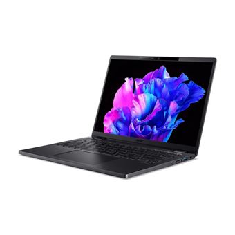 Acer TravelMate P6 14 TMP614P-53-TCO - Conception de charnière à 180 degrés - Intel Core i5 - 1335U / jusqu'à 4.6 GHz - Evo - Win 11 Pro - Carte graphique Intel Iris Xe - 16 Go RAM - 512 Go SSD NVMe - 14" IPS 1920 x 1200 - Éthernet - Wi-Fi 6E - noir