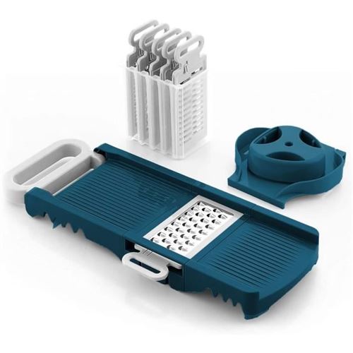 Mandoline pliable Arthur Martin AMM530 - 6 en 1 - 3 Lames de râpes et 3 lames de coupes légumes - Acier inoxydable
