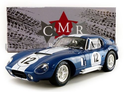 Voiture Miniature de Collection CMR 1-18 - SHELBY Cobra Daytona Coupe - Le Mans 1965 - Blue / White - CMR111 - Metal