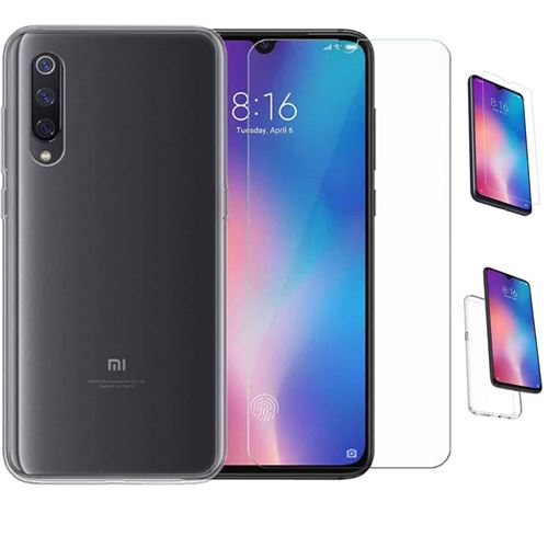 iPomcase Coque XIAOMI Mi 9 (Mi9)Transparente + Verre trempé Vitre Protection écran