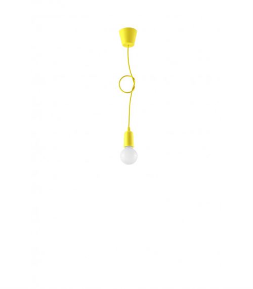 Suspension DIEGO PVC jaune 1 ampoule