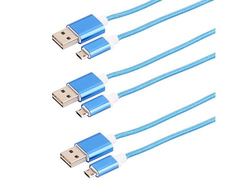 3 câbles USB Micro-USB enfichables des deux cotés - 1 m