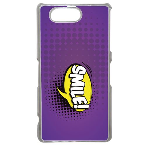 Coque Smile Fond Mauve Compatible Sony Xperia Z3 Transparent