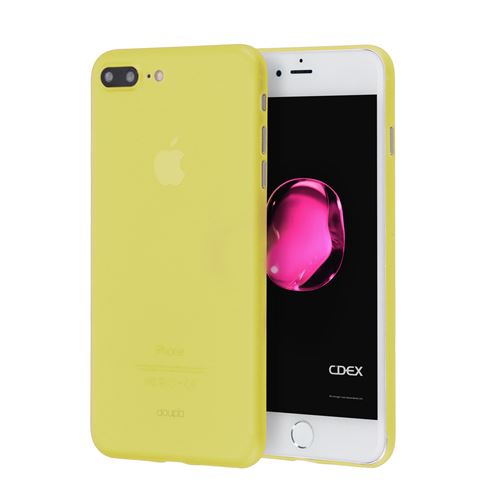 doupi UltraSlim Coque pour iPhone 8 Plus / 7 Plus (5,5 pouces), fin mat ultra mince et ultra léger Bumper Cover Housse de Protection, jaune