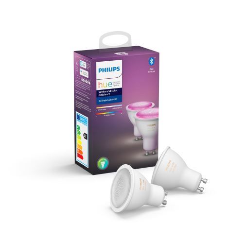 Pack de 2 ampoules connectées Philips Hue White and Color Ambiance GU10