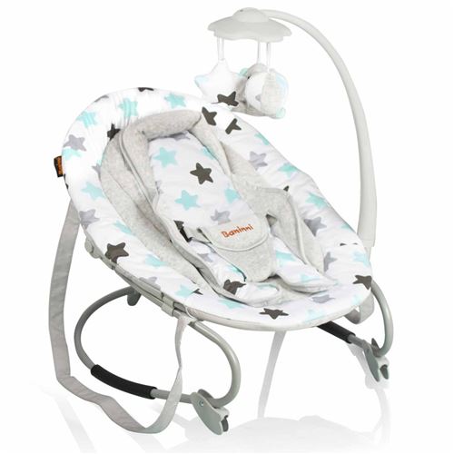 Baninni Transat pour bébés Perla Gris avec étoiles BNBO006-GYST