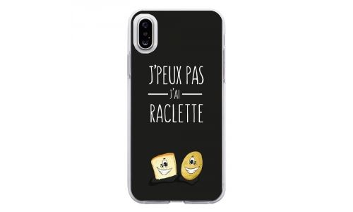 Coque souple pour Apple iPhone X avec impression Motifs J'peux pas j'ai raclette