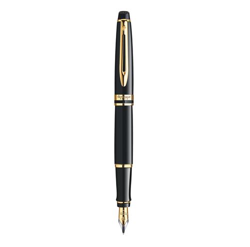 Waterman waterman stylo plume expert, laque noire g.t., trac&eacute;: m noir