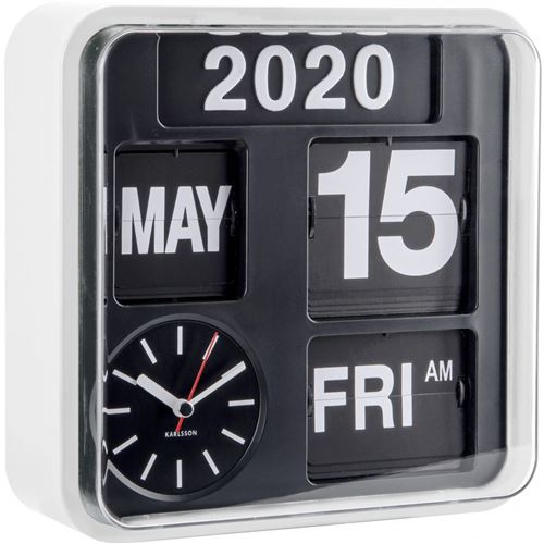 Karlsson Blanc Horloge Murale Mini Flip - Image 3