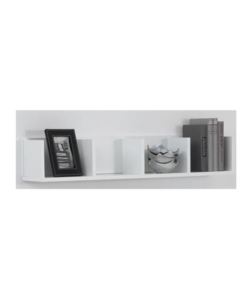 POINT Étagere murale - 92 x 16,5 x 17 cm - Blanc