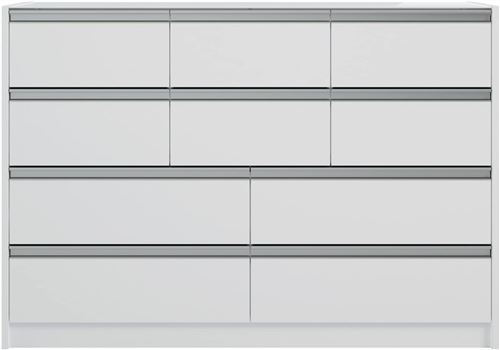 Meuble de rangement en MDF coloris extra blanc - 84 x 121.6 x 49 cm -PEGANE-