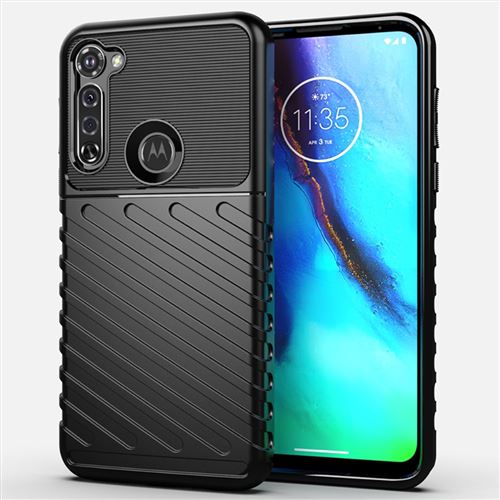 Coque en TPU texture sergé souple noir pour votre Motorola Moto G Stylus