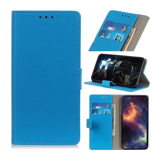 Etui en PU magnétique bleu avec support pour votre Asus Zenfone 6 ZS630KL