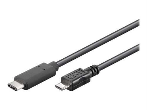 goobay - Câble USB - Micro-USB de type B (M) pour USB-C (M) - USB 3.1 - 1 m - noir