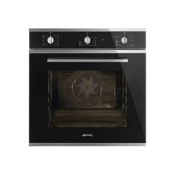 Smeg Selezione SF64M3VN - Four - intégrable - niche - largeur : 55.4 cm - profondeur : 56 cm - hauteur : 58.3 cm - classe A - noir avec des touches d'inox