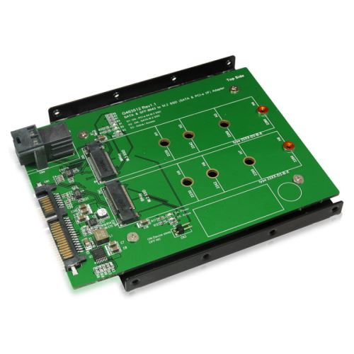icy box icy box ib-cvb517m2 convertitore 2x m.2 / 1x sata + 1x minisas