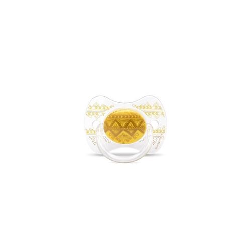 Suavinex - Sucette ethnic +18m silicone réversible - jaune - jaune