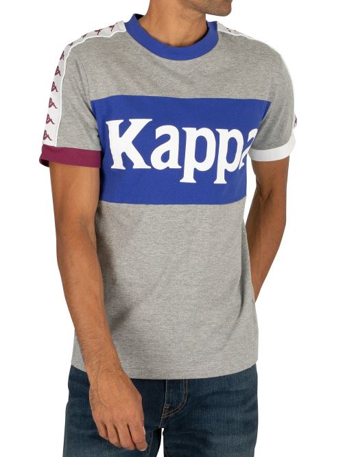 Kappa Pour des hommes Tee shirt Banda Bertux, GrisXL
