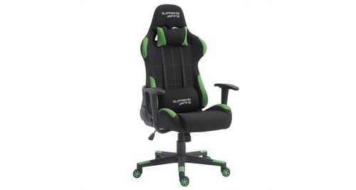 Chaise De Bureau Gaming Swift Revetement En Tissu Noir Et Vert Achat Prix Fnac