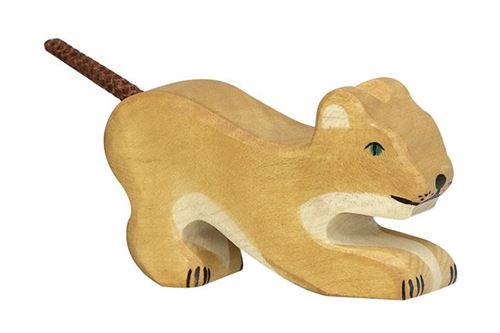 HOLZTIGER  - 80142 - Figurine - Lion, Petit, Jouant
