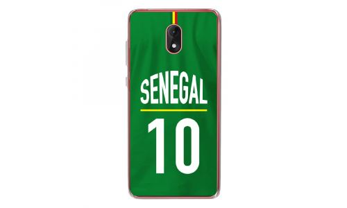 Coque souple pour Wiko Lenny 5 avec impression Motifs Maillot de Football Sénégal