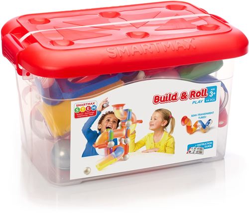 SmartMax SMX 909 Bouw- en rolcontainer 44 stuks Magnetische bouwdoos