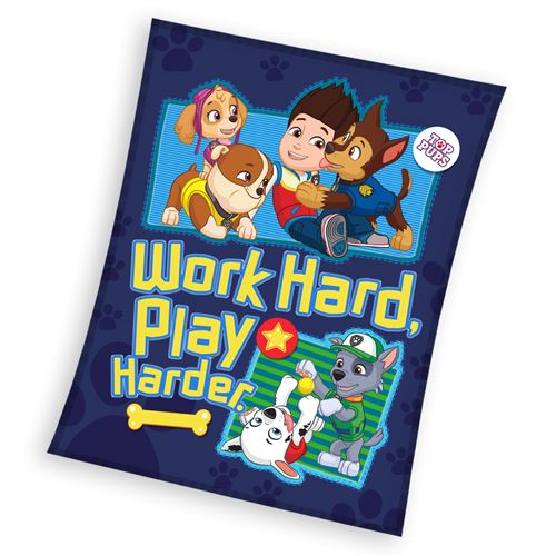Nickelodeon couverture polaire Paw Patrol bleu foncé 140 x 110 cm