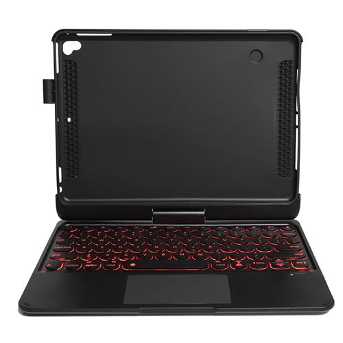Étui rotatif à 360 ° + clavier Bluetooth sans fil rétroéclairé 7 couleurs pour iPad Air2 Pro 9.7