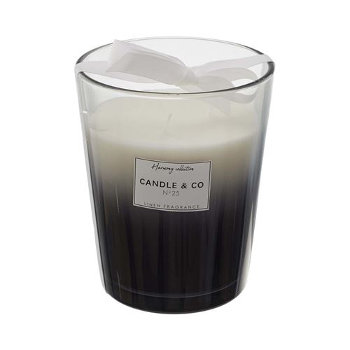 The Home Deco Factory - Maxi bougie parfum&eacute;e vase noir Harmony 16 cm