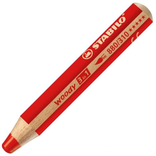 Stabilo Crayon Aux Talents Multiples Woody 3 In 1, Rond,