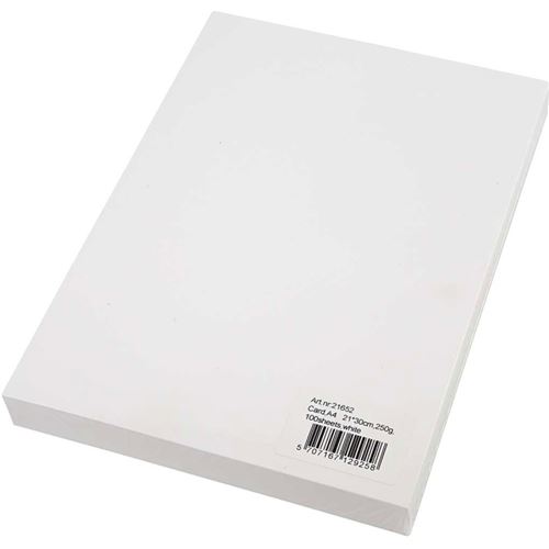 Bloc papier de dessin blanc - A4 21 x 29,7 cm - 50 feuilles