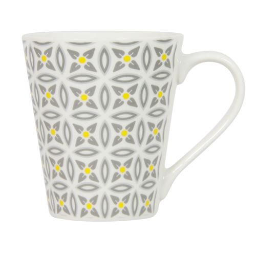 Novastyl - Mug en porcelaine Aristo - Blanc décoré