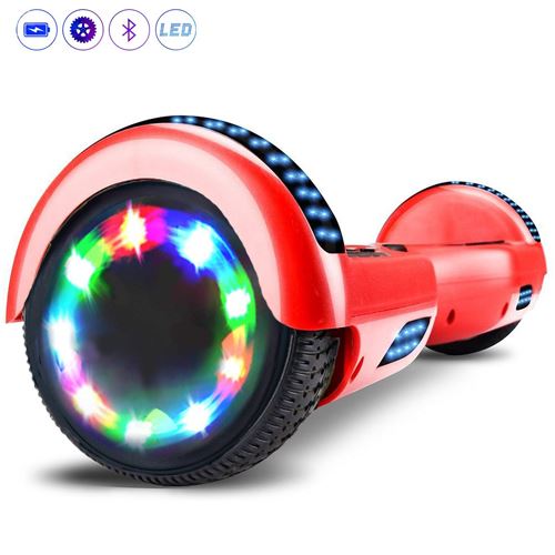 6.5 Pouces Hoverboard Bluetooth Puissance 700W -sac de Transport - Rouge