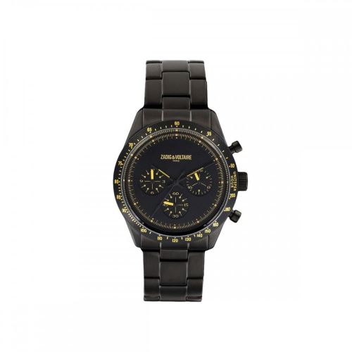 Montre Mixte Zadig & Voltaire à Quartz Cadran Noir 37 mm Et Bracelet Noir En Acier Inoxidable ZVM302