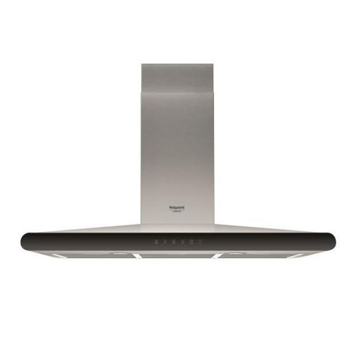 Hotte, Décorative 90 Cm, Inox, Mini 115 M3/h, Maxi 537 M3/h, 735 M3/h A Hotpoint - Hhc98fltx