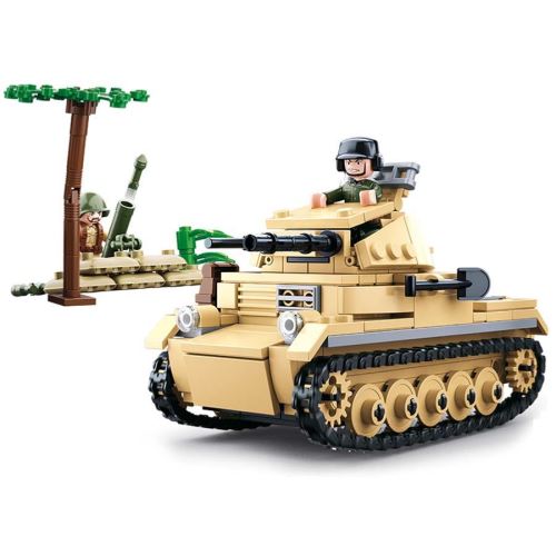 Jeu De Construction Brique Emboitable Sluban Wwii 2ème Guerre Mondiale Tank Allemand Petit Modèle Armé Militaire M38 B0691 Soldats Articulés