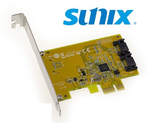 Carte Controleur PCIe SATA 2 PORTS 6 Gbps - RAID 0 RAID 1 - Chipset MARVELL 88SE9130-NAA2 (SATA2600)