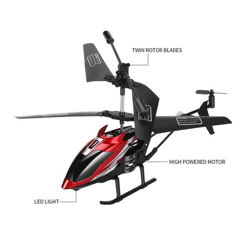 Hélicoptère RC 2 Canaux Télécommande-Hélicoptère avec Gyro Light